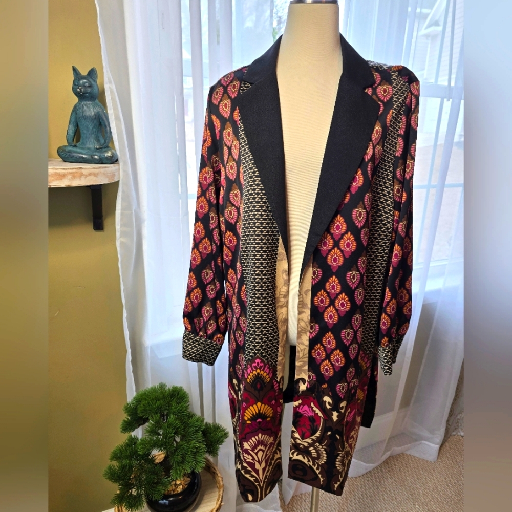 Chicos Duster/cardigan, Size 3 (XL), Multi-color